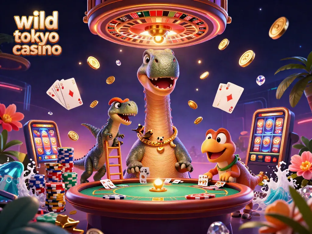 Experience the excitement of wild tokyo casino with vibrant games, colorful tokens, and dynamic action.