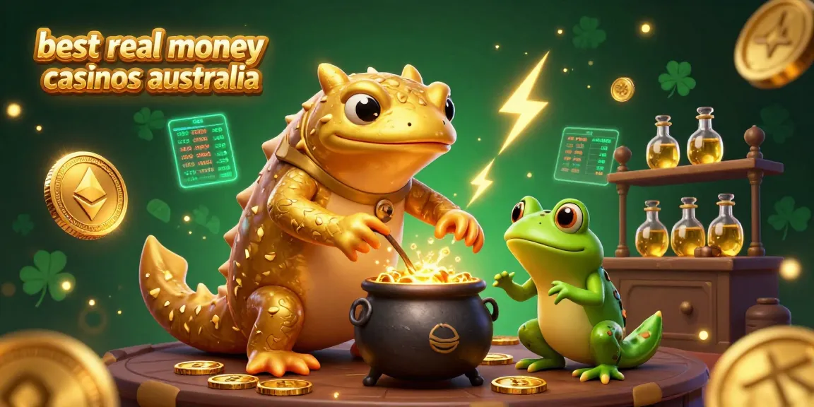 Experience the best real money casinos australia while exploring a magical scene of alchemy and riches.