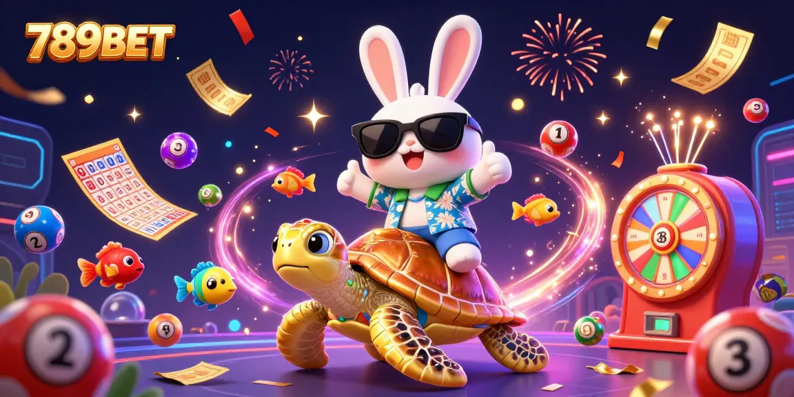 Join the excitement at 789BET with a colorful 3D scene featuring lucky characters celebrating big wins.