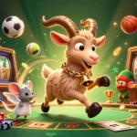 Experience thrilling gameplay at gg88 with a lively casino scene featuring Krampus, an angel mouse, and mischievous gremlins.