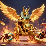 Socolive features an epic chariot scene with a golden scarab and scorpions, embodying online gaming excitement.